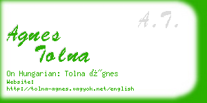 agnes tolna business card